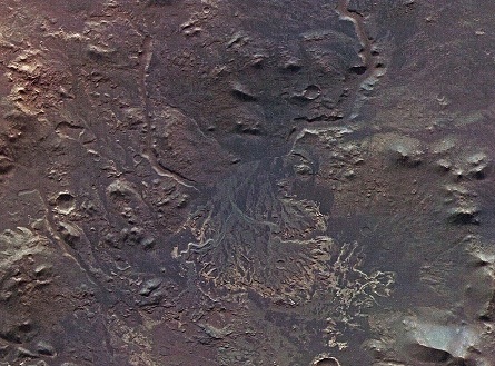 Vand-eroderet delta på Mars