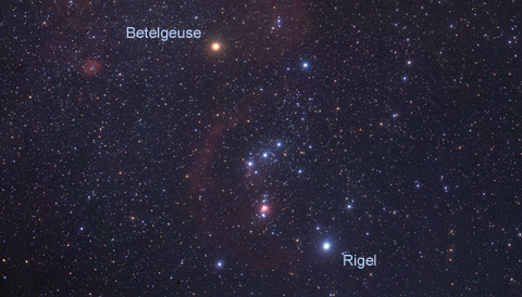 Betelgeuse i stjernebilledet Orion- som den så ud før