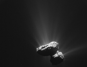 komet 67P/Churyumov-Gerasimenko, fotograferet af Rosetta sonden